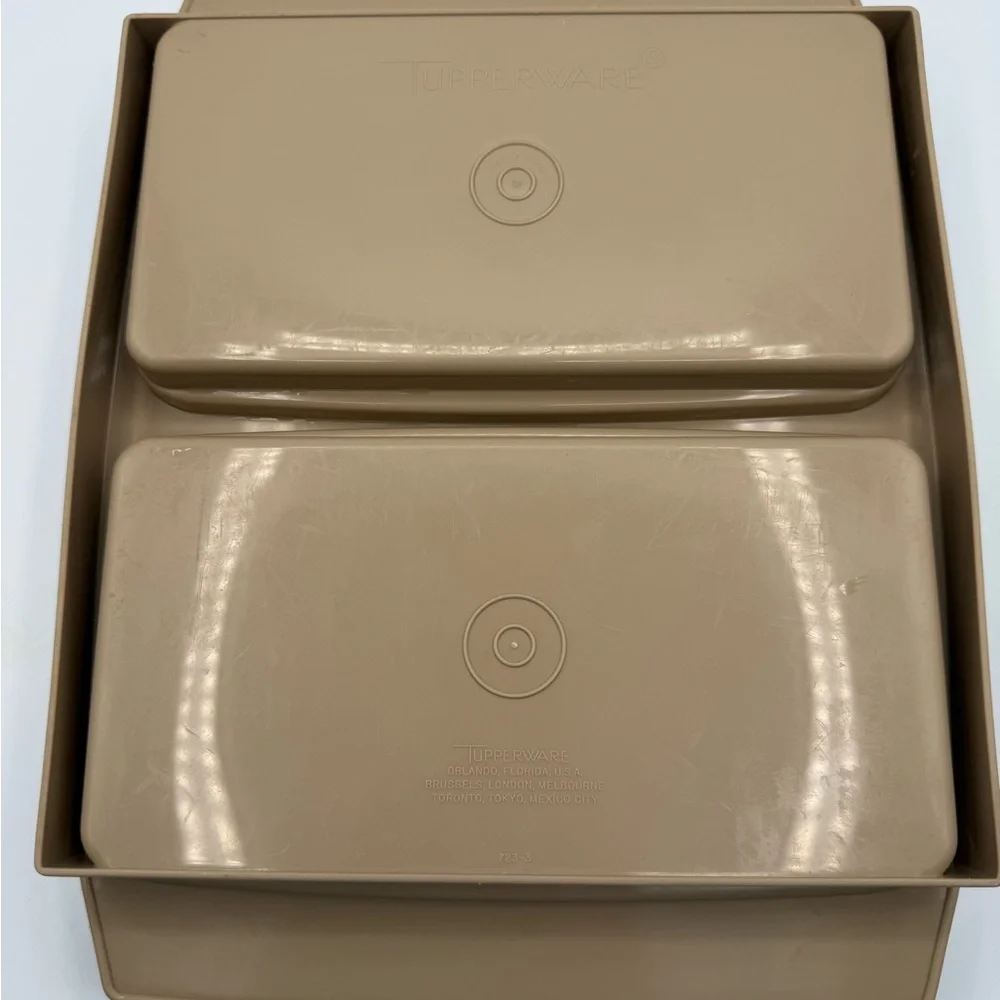 Vintage Tupperware Deviled Egg Carrier #723-3 – Almond